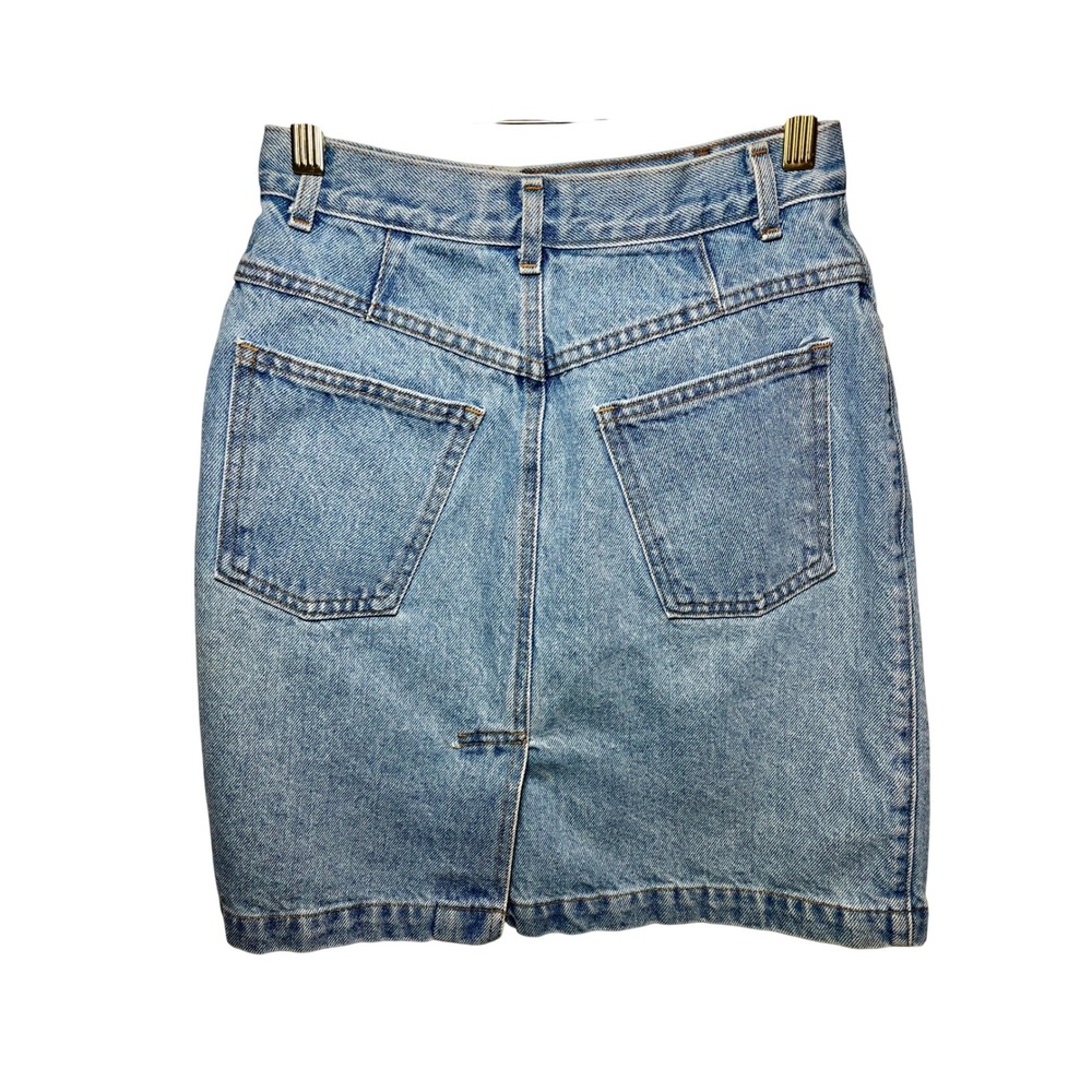 Gap Denim Skirt Womens 5/6 Light Blue High Rise Vintage Made in USA - Picture 3 of 6